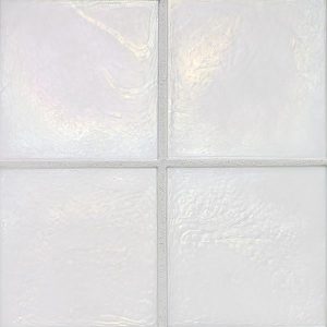 Marble Systems - White Iridescent Glass Tile 10x10 - WOS10049