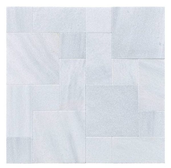 White Marble Roman Pattern Leathered Paver 3cm - Icontile - P11731