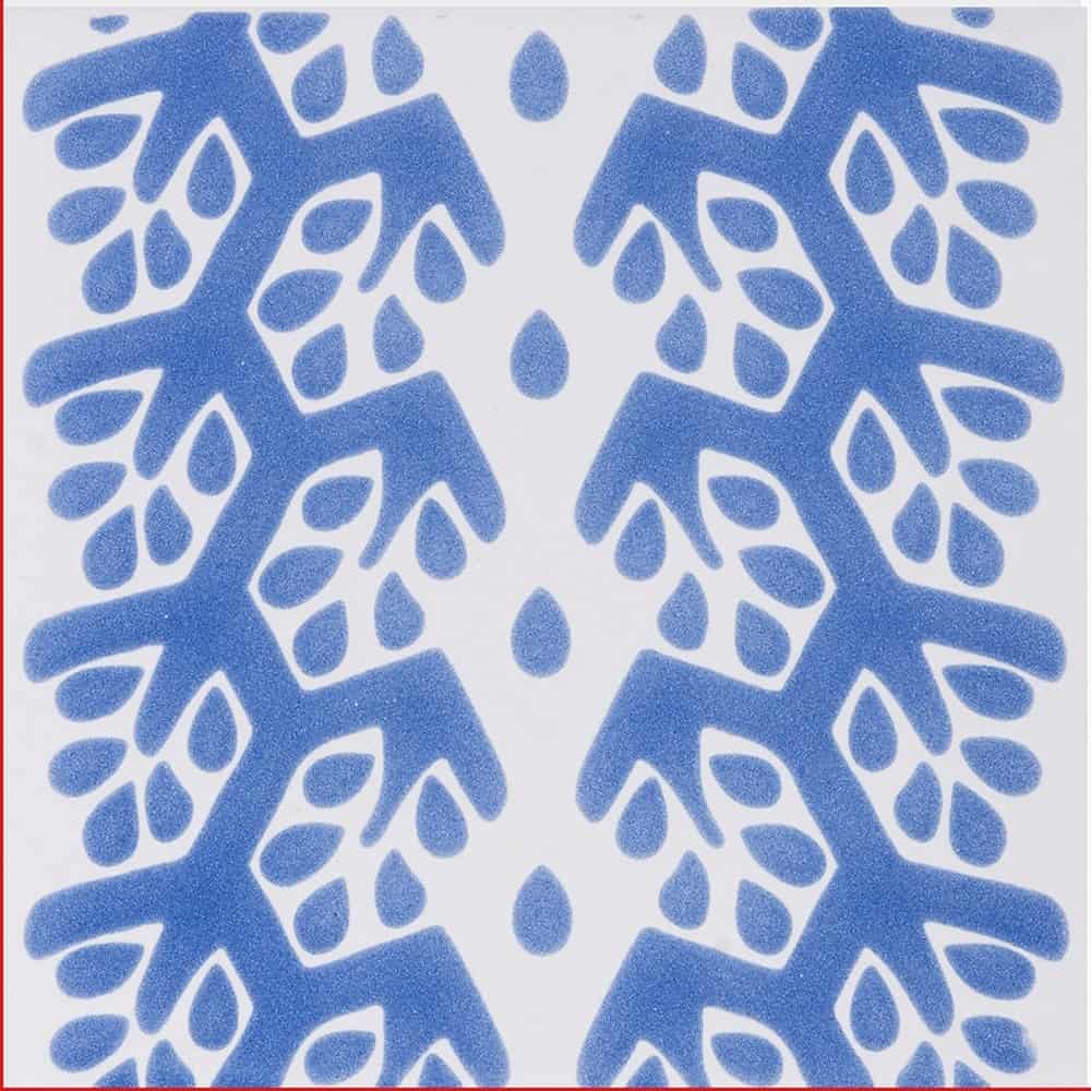 Blue Glossy Cecil Stripe Ceramic Tile 6x6 - XSP90006