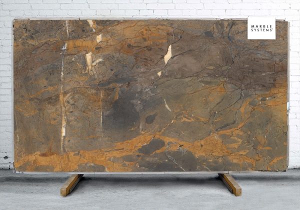 Marble Systems - Fossil Brown B Lappato Lucido Porcelain Slab 64x128 - YEM00928