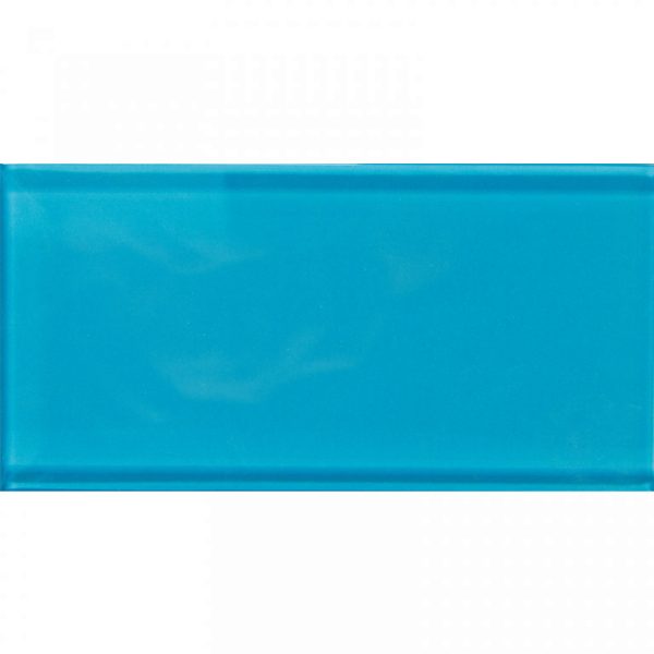 Turquoise Cloud Gloss - Mir Mosaic - A-042 3x6