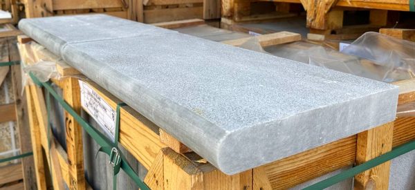 Blue Island Marble Leathered Bullnose Coping  - PC51701224 - Image 2