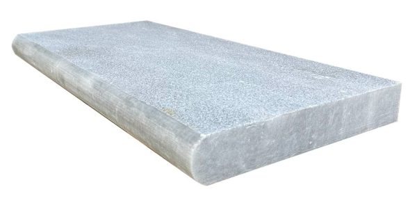 Blue Island Marble Leathered Bullnose Coping - Icontile - PC51701624