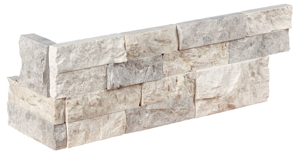 Silver Galaxy Marble Split Face 6 x 18 Ledger Panel Corner #LPC05618SF - Icontile - LPC05618SF