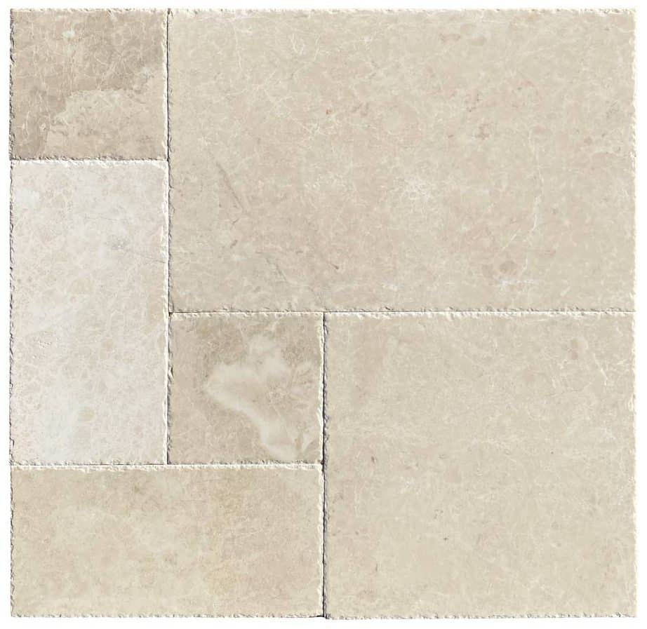 Beige Marble French Pattern Unfilled Brushed And Chiseled Tile - Icontile - 230046