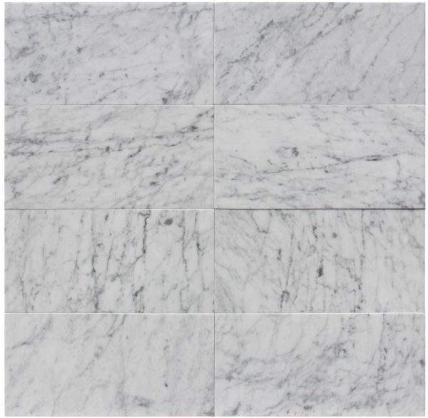 Carrara White Marble Tile 18X18 POLISHED- Icontile - 301818135