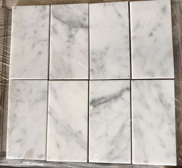 Carrara White Marble Tile 3X6 POLISHED  - 3036135 - Image 4