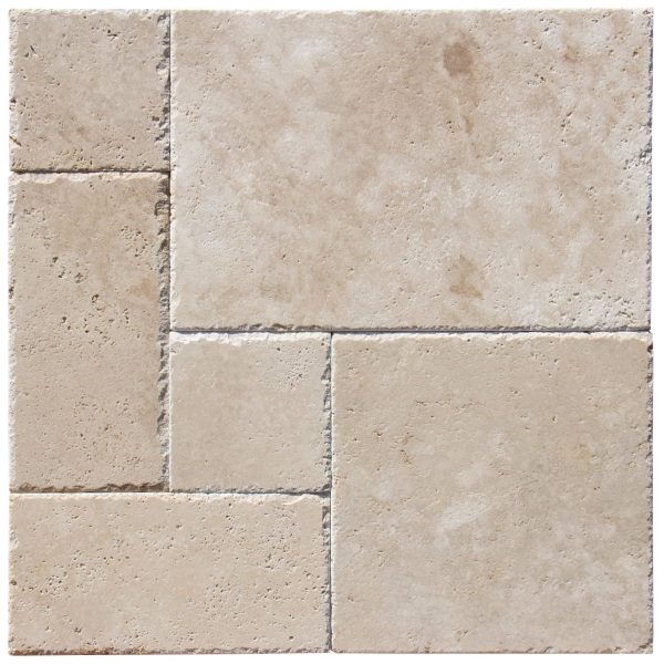 Cordoba Cream (Light) French Pattern Unfilled Brushed And Chiseled Tile - Icontile - 2130046