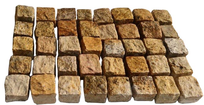 Gold Cobblestone 4X8 - Icontile - COB48GOLD