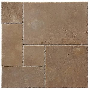 Noce Toros French Pattern Unfilled Brushed And Chiseled Tile - Icontile - 2330046