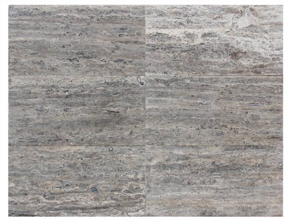 Silver Travertine Vein Cut Filled And Honed Tile - Icontile - 281224139