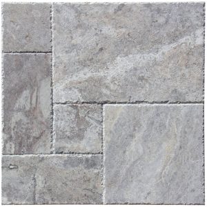 Silver Travertine Unfilled Brushed And Chiseled Tile - Icontile - 2830046