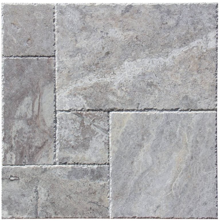 Silver Travertine Unfilled Brushed And Chiseled Tile - Icontile - 2830046