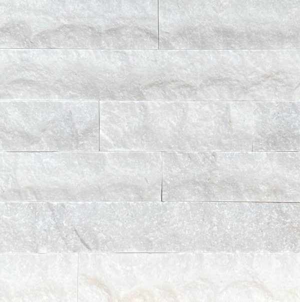 White Marble 4 x Free Length SplitFace - Icontile - 1074FREESF