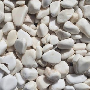 Bright White Natural Pebbles - Icontile - PBWHITELRG