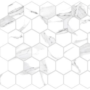 MOSAIC CALACATTA (HEXAGON) WHITE - POLISHED - 2x2