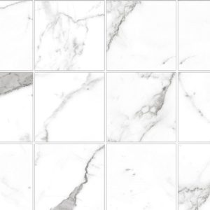 MOSAIC CALACATTA (SQUARE) PEARL - SATIN MATTE - 2x2