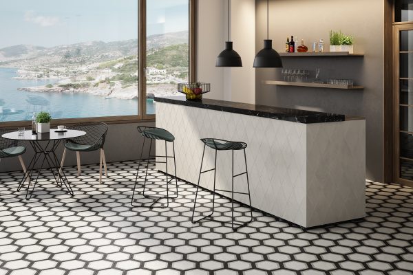 Allora 8.5  x 10  Matte Telaio Hexagon Deco Porcelain Tile - DECALLTELDECOM - Image 2