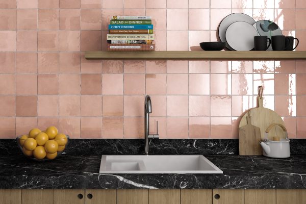 Cloe 5  x 5  Ceramic Tile in Pink - DECCLOPIN55G - Image 2