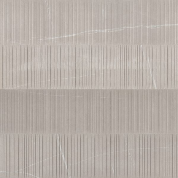 Nomade 24 x48  Parallelo Deco Matte Porcelain Tile in Bone - 100000181