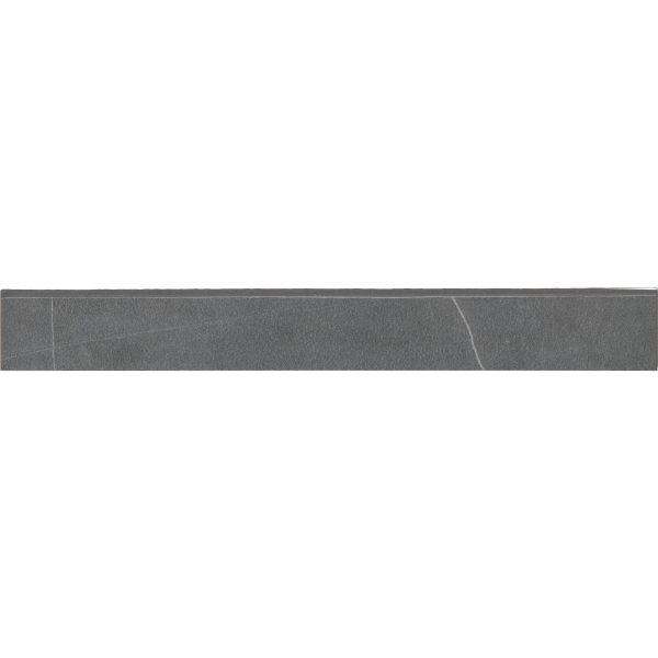 Nomade 3 x 24 Matte Porcelain Bullnose Trim in Noir - 100000188