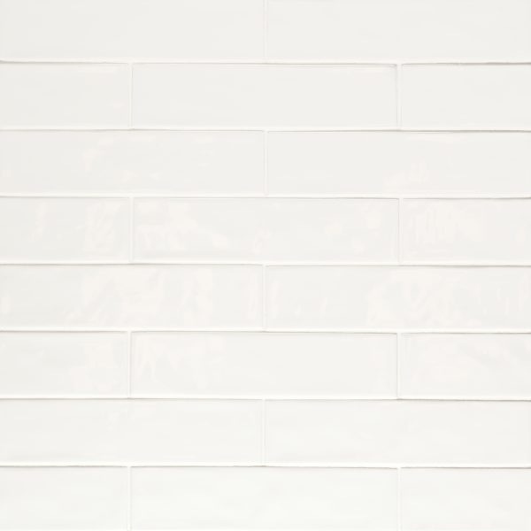 Clara 2.75  x 11  Glossy Porcelain Tile in White - 100000803