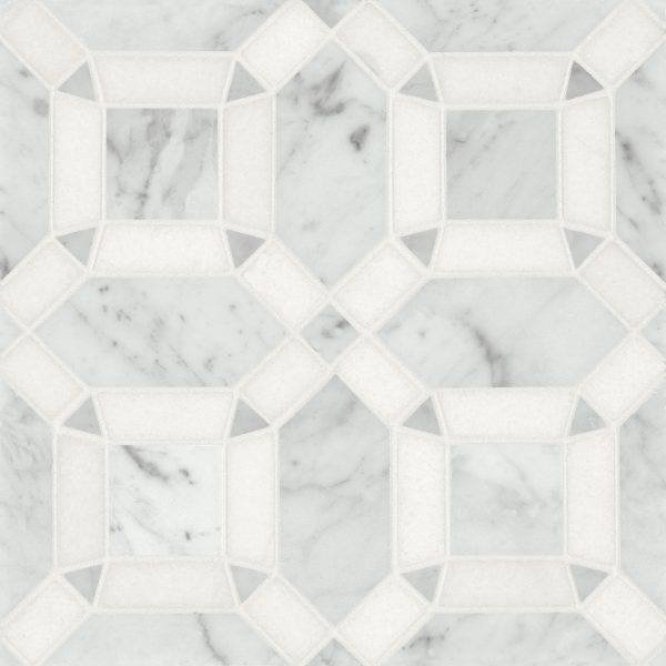 Matisse Mosaic 1 Marble Blend in White Carrara & Thassos - 100001357