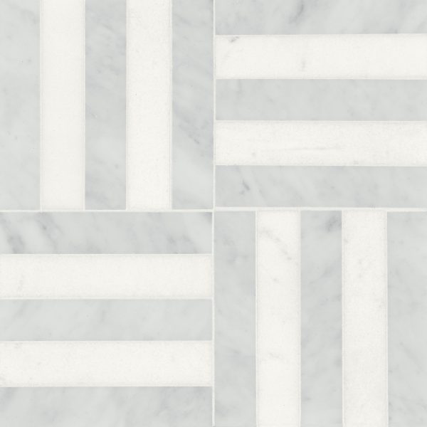 Matisse Mosaic 2 Marble Blend in White Carrara & Thassos - 100001368