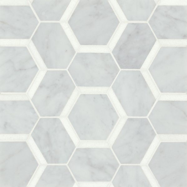 Matisse Mosaic 4 Marble Blend in White Carrara & Thassos - 100001376