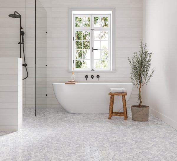 Allora 3  x 24  Matte Porcelain Tile in Solid White - DECALLWHI324M - Image 10