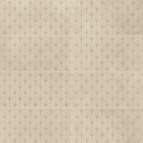 Wave 12  x 24  Honed Fan Deco Porcelain Tile in Sand - 100001527