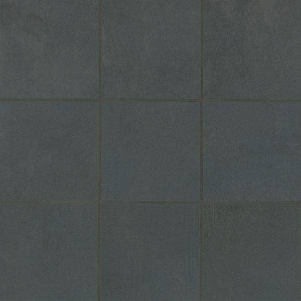 Wave 4  x 4  Honed Porcelain Mosaic Tile in Coal - 100001539