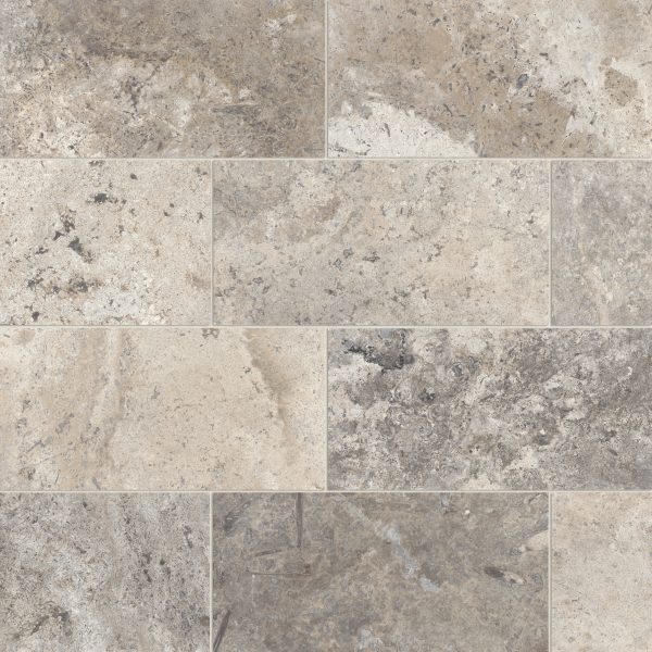 Silver Cream 12  x 24  Filled & Honed Travertine Tile - 100002121