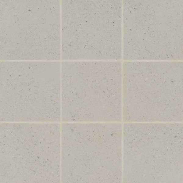 Thaddeus 4  x 4  Matte Porcelain Mosaic Tile in Pearl - 100002862