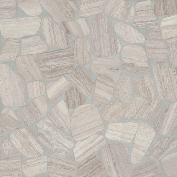 Waterbrook Medium Sliced Pebble Mosaic in Ashen Grey - 100003091