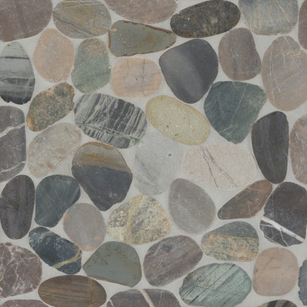 Waterbrook Jumbo Sliced Pebble Mosaic in Grey Mix - 100003105