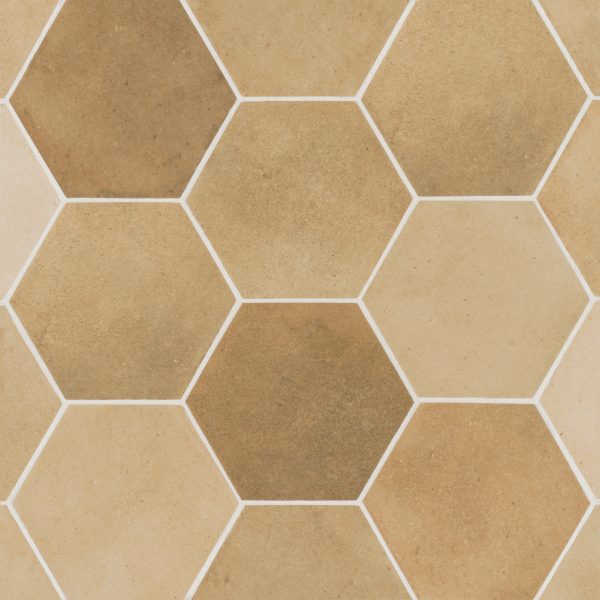 Celine 4  Hexagon Matte Porcelain Floor & Wall Tile in Cotto - 100003135