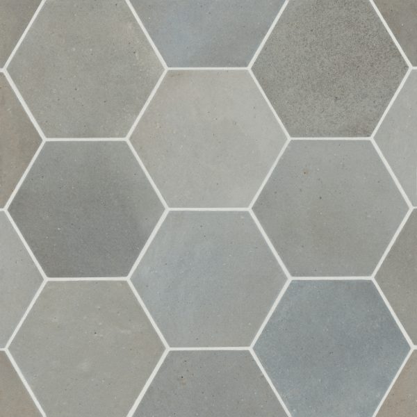 Celine 4  Hexagon Matte Porcelain Floor & Wall Tile in Blue - 100003137