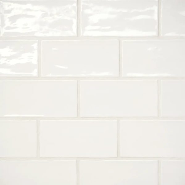 Marin 2.5  x 5  Ceramic Wall Tile in Pearl White - 100003160