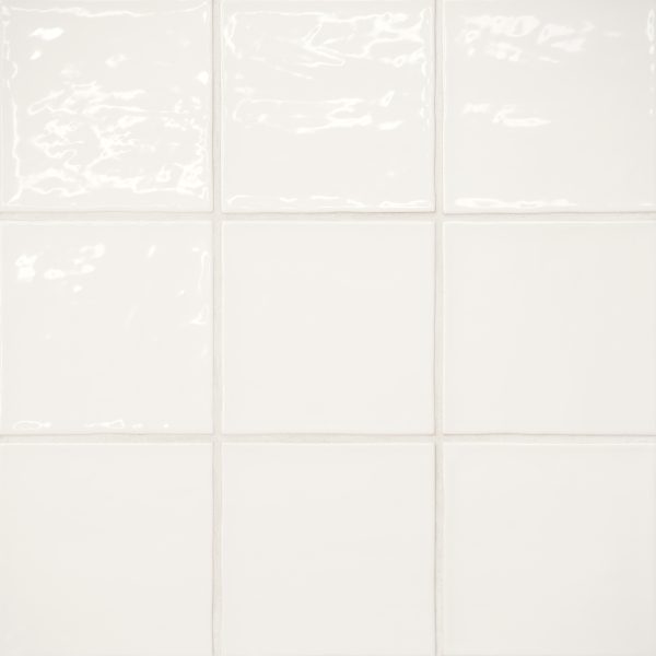 Marin 4  x 4  Ceramic Wall Tile in Pearl White - 100003169