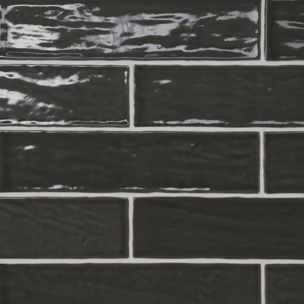 Marin 2.5  x 10  Ceramic Wall Tile in Black Sea - 100003179