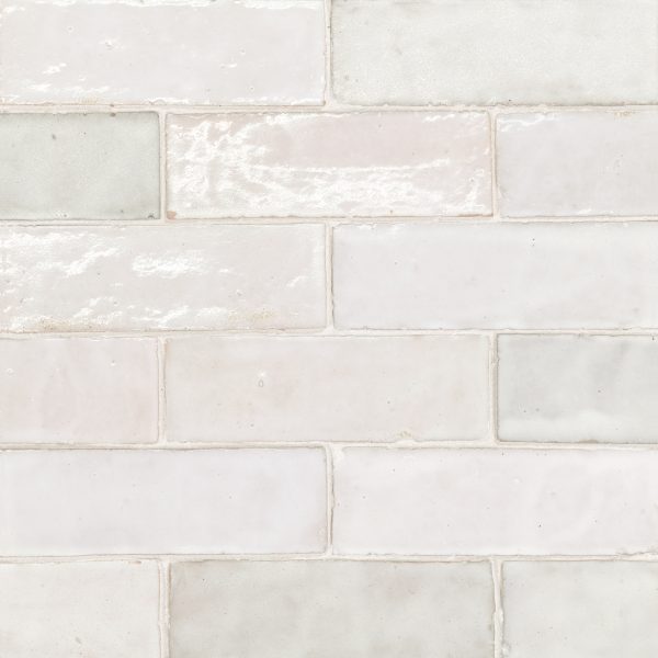 Zagora 2  x 6  Glossy Zellige Field Tile in Blanc - 100003201