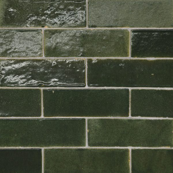 Zagora 2  x 6  Glossy Zellige Field Tile in Vert Mousse - 100003209