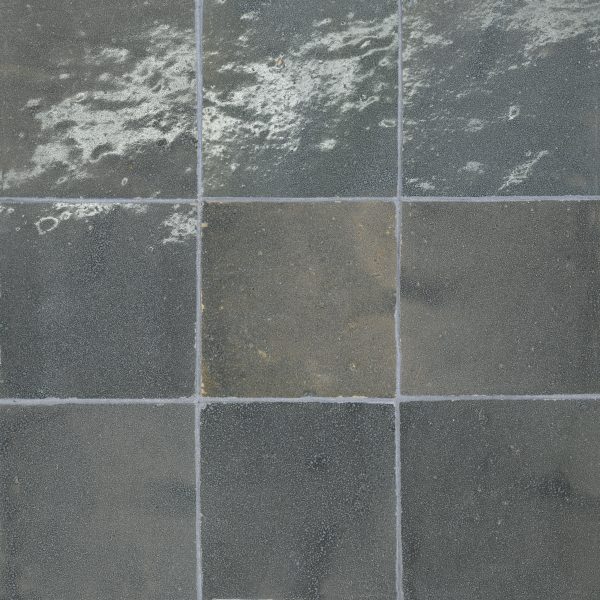 Zagora 4  x 4  Glossy Zellige Field Tile in Charcoal - 100003229