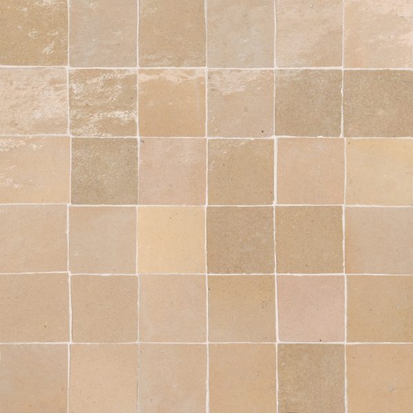 Zagora 2  x 2  Glossy Zellige Mosaic Tile in Ivoire - 100003242