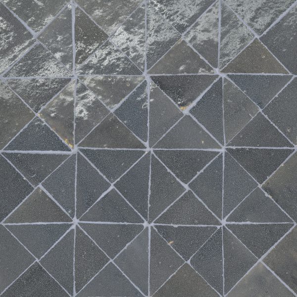 Zagora Triangle Glossy Zellige Mosaic Tile in Charcoal - 100003282