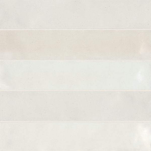 Celine 2.5  x 12  Glossy Porcelain Floor & Wall Tile in White - 100003431