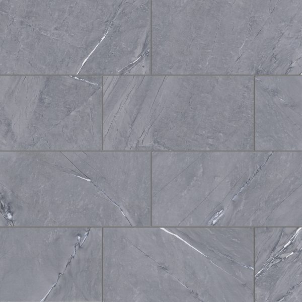 Prati 12  x 24  Honed Porcelain Field Tile in Breccia Grey - 100003574