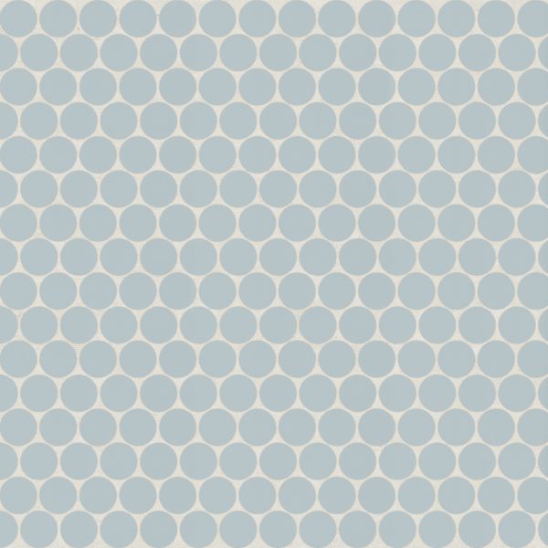 Marin 3/4  Penny Round Matte Porcelain Mosaic in Misty Blue - 100004032