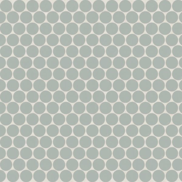 Marin 3/4  Penny Round Matte Porcelain Mosaic in Aloe Green - 100004035